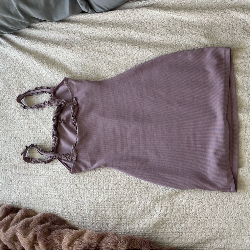Privacy Please Zinnia Mini Dress Lavender Purple Ruffle Strap Revolve Small - Picture 3 of 6